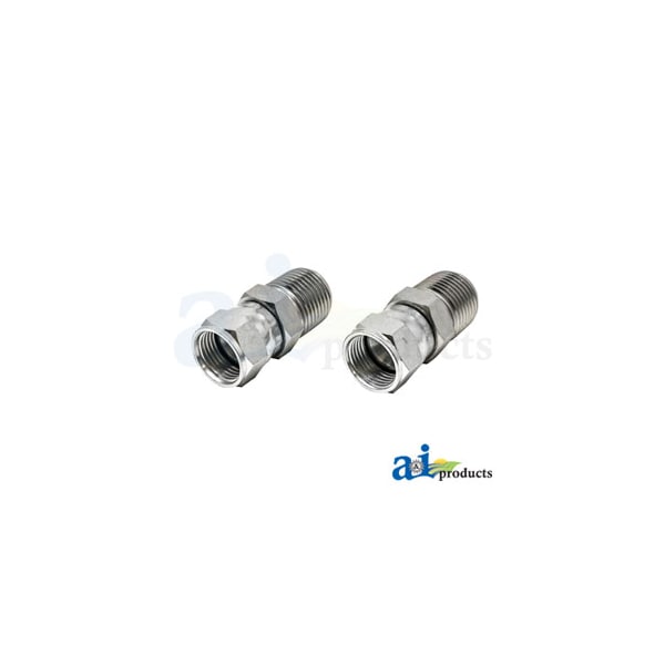 Straight Female JIC Swivel X Male NPT Adapter (2 Pack) 3.75" x4" x2"